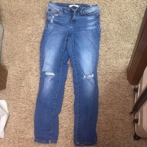 KanCan Blue Distressed Skinny Jeans